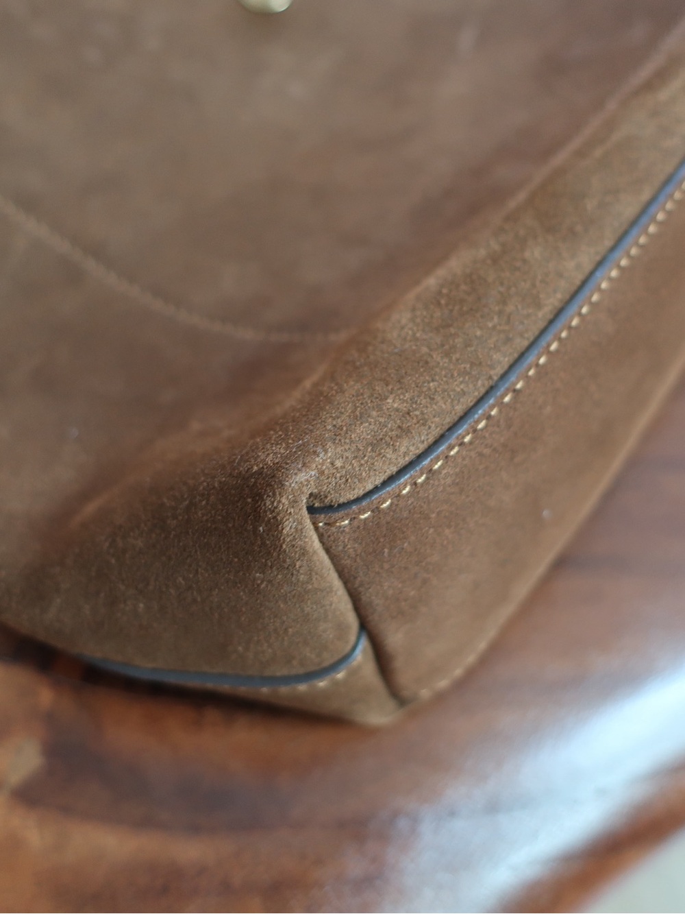 Coach Brooklyn 28 in Warm Brown Suede - Picture 11 of 14